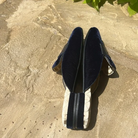 Birdies Phoebe Blue Velvet Slip-On Penny Loafer - Picture 11 of 13